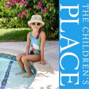 Children's Place | Vibrant One Piece Tropical Toucan Bathing suit | Size 7/8